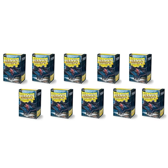 Dragon Shield Matte Black Standard Size Card Sleeves Display Box [10 packs]