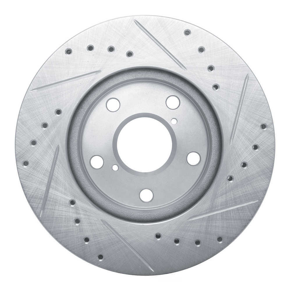 Dynamic Friction Company 631-76057L DFC Brake Rotor - Drilled And Slotted - Silver