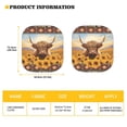thumbnail image 5 of Yuyamidu Highland Cow Car Window Sun Shades Sunflower Car Sunshades for Windshield 2pcs Southwest Aztec Automotive Windshield Cover Accessories for Van Sedan Truck, 5 of 5