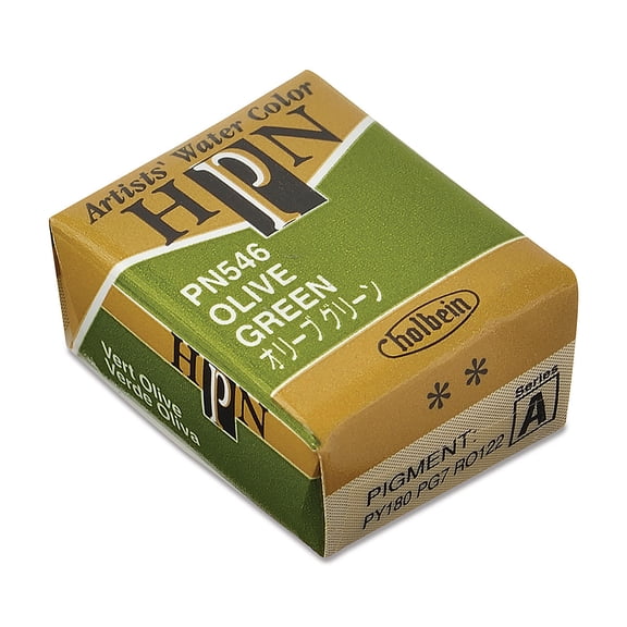 Holbein Artists' Watercolor Half Pan - Olive Green