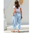 thumbnail image 4 of TARSE Womens Linen Wide Leg Pants Casual Loose Drawstring Summer Beach Travel Vacation Palazzo Harem Pants with Pockets, 4 of 5