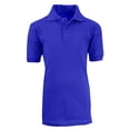 thumbnail image 2 of Boy's Short Sleeve School Uniform Pique Polo Shirts (Big Boys), 2 of 3