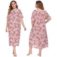 thumbnail image 2 of Monfince Women's Nightgowns Plus Size Short Sleeve Night Gown Sleepwear Dress Casual Print Sleepdress Nightdress, 2 of 7