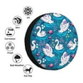 thumbnail image 4 of Fuzoiu Swan On The Pond Print Universal Spare Tire Cover with Buckle Strap, Waterproof Wheel Covers for Jeep, Trailer, RV, Truck and All Car-15 inch, 4 of 6