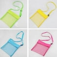 thumbnail image 2 of Sacs de Plage en Maille Colorée pour Enfants Sac de Jouets Filtrant Portable Sacs de Rangement pour Jouets Sacs de Plage Rose Rouge, 2 of 9