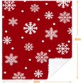 thumbnail image 7 of Christmas Throw Blanket Christmas Red White Snowflake Fuzzy Flannel Holiday Blanket for Living Room Bedroom Couch Sofa Bed Home Decor 60x80 Inch, 7 of 7