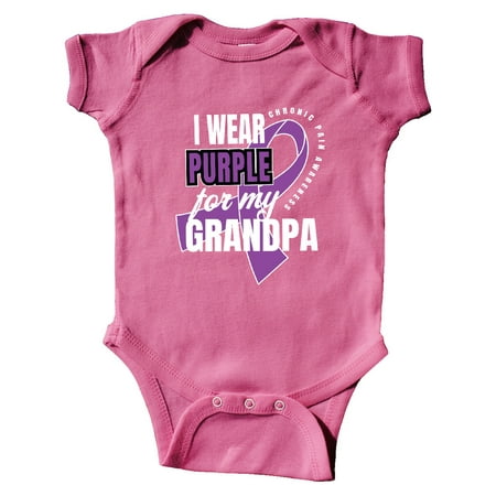 

Inktastic Chronic Pain I Wear Purple For My Grandpa Gift Baby Boy or Baby Girl Bodysuit