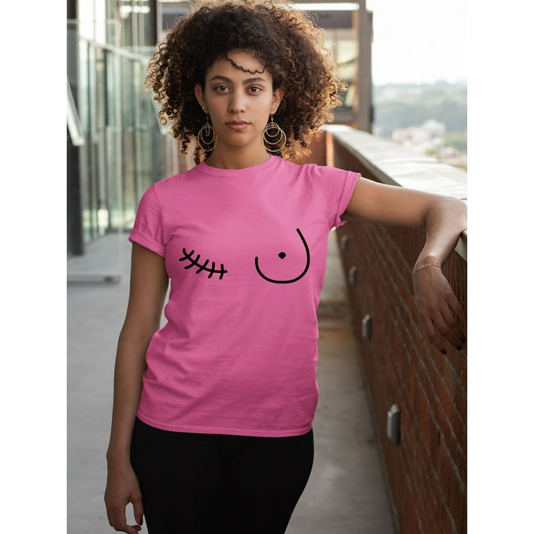 Breast Cancer Support Mastectomy Scar Survivor Unisex Men's T-shirt, S,  Azalea Pink 