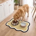 thumbnail image 4 of Pet Feeding Mat 23.6"x15.7", Quick Dry & Absorbent Pet Mat for Water Bowl, Anti Scratch Cat Mats for Feeding Stations, Large Cat Dog Food Bowl Mat for Indoor & Outdoor Use (Yellow), 4 of 7