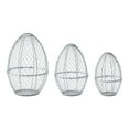 thumbnail image 2 of VHC Brands Bunny Hop Chicken Wire Egg Shaped Baskets Set of 3 Sizes, 2 of 4