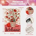 thumbnail image 6 of Valentines Day House Flag 28x40 Inch Double Sided Welcome Love Hearts Tree Floral Watercolor Checkered Outside for Rustic Anniversary Holiday Yard Outdoor Decoration, 6 of 6