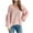 Pink-01, variant on Ultrave Cardigan for Women V Neck Open Front Button Down Long Sleeve Cable Knit Sweaters Tops