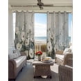 thumbnail image 6 of White Floral Blackout Curtains for Bedroom Living Room Darkening Curtains 96 Inches Long Botanical Abstract Oil Painting Plant Window Curtain 2 Panels Set Window Treatment Grommet Drapes 52"x96", 6 of 9