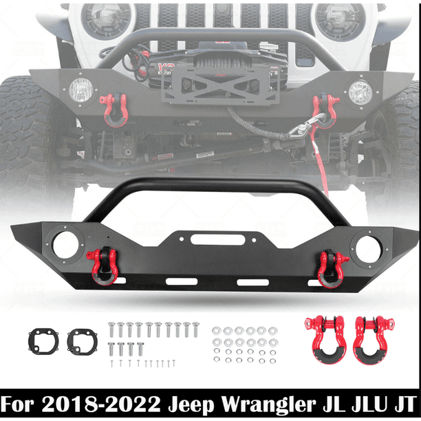 Front Bumper For 20182022 Jeep Wrangler JL JLU JT w/DRing Shackles