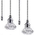 thumbnail image 1 of 2 Pcs Crystal Pull Chains Ceiling Fan Chain Extension Fan Pull Chain Pendant 50cm Ceiling Fan Chain n, 1 of 5