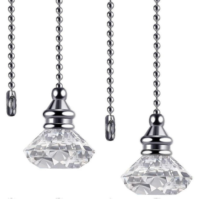 2 Pcs Crystal Pull Chains Ceiling Fan Chain Extension Fan Pull Chain Pendant 50cm Ceiling Fan Chain n