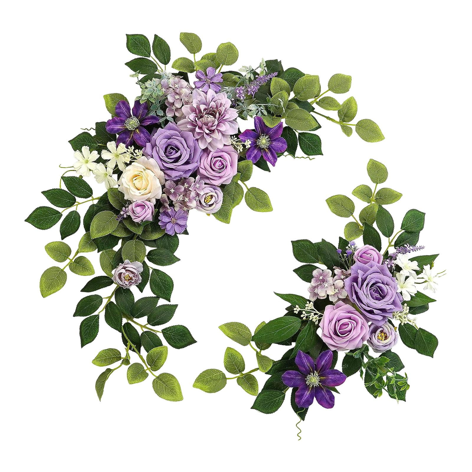 perfeclan 2Pcs Wedding Arch Flowers Artificial Flower Rustic Centerpiece Wedding Decor Flower Arrangement for Wedding Ceremony Backdrop