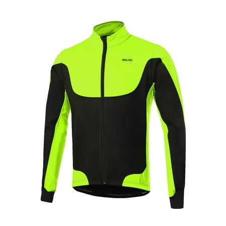 Arsuxeo Men's Windproof Thermal Fleece Lined Winter Cycling Jacket ...