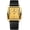 Black Leather-Full Gold-Gold Surface, variant on New rectangular men's watch with stainless steel strap, simple sports outdoor calendar quartz watch, waterproof wristwatch for men