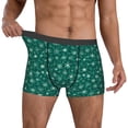 thumbnail image 2 of Salouo Christmas Snowflakes Print Men's Boxer Briefs,Breathable Underwear Elastic Waistband Briefs for Men -X-Large, 2 of 8