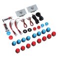 thumbnail image 1 of 28/24 botón iluminado 5P Rocker doble Kit negro USB Core Board Arcade Kit, 1 of 8
