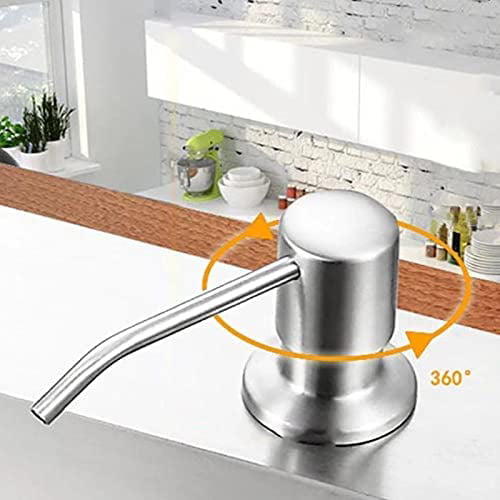 No Bottle Specially Design for Kitchen Sink Zalava Soap Dispenser Stainless with Extension Tube Kit for Kitchen Sink Come With 47 Inches Tube Never Frequently Refills 