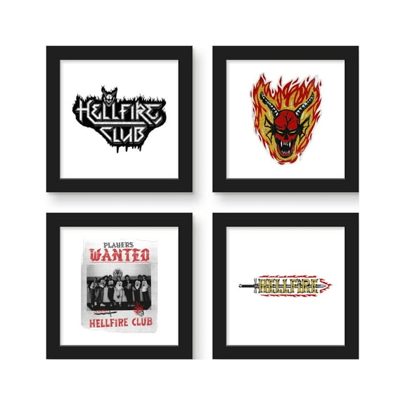 Gallery Pops Netflix Stranger Things: Season 4 - Hellfire Club Wall Art Bundle (4-Pack)