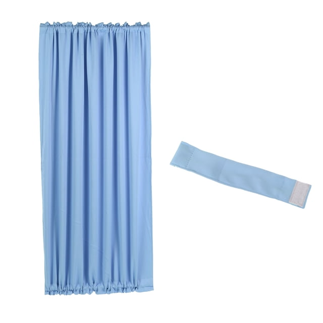 Unique Bargains Rideau Occultant pour Porte, 54'L x 72'H Rideau de Porte-Fenêtre 1 Panneau, Bleu Ciel