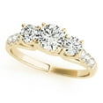 thumbnail image 2 of 14k Three-Stone Engagement Ring White Yellow or Rose Gold (0.50 carat, I-J Color, I2-I3 Clarity), 2 of 12