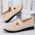 thumbnail image 3 of Mepaouo Women's Slip on Loafer Shoes Mesh Casual Ballet Nurse Walking Sneakers Knit Low Wedge Flats, 3 of 5