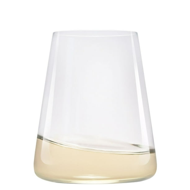 Stolzle Lausitz Power German Made Crystal Stemless White Wine Glass