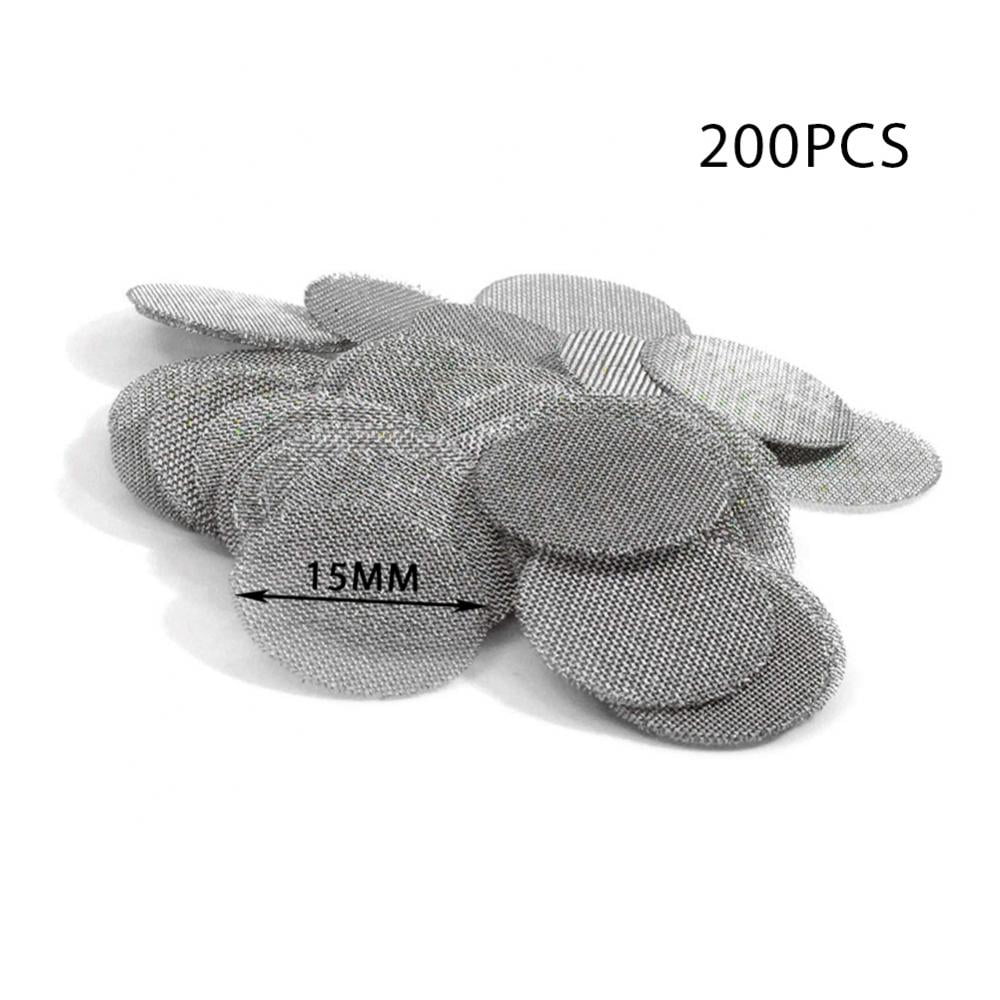 200 Pieces Pipe Screens, Stainless Steel Pipe Screen, 0.6 Inch Pipe