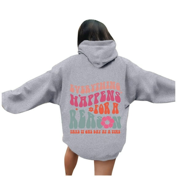 Womens Casual Long Sleeve Graphic Tee Shirts Hooded Sweatshirts Pullover Tops For Women