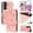 Pink, variant on Wallet Case for Samsung Galaxy S26, Rose Flower Embossed PU Leather Flip Cover with Wrist & Shoulder Strap,Kickstand RFID Blocking Magnetic Card Slots Full Body Protection for Women, Pink