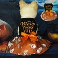 thumbnail image 6 of Halloween Dog Dress for Small Dogs, Tulle Skull Print Pet with Hocus Pocus Bow, Holiday Party Outfit for Cats & Puppies, Trick-or-Treat & Photo Prop Apparel, 6 of 6