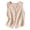Beige, variant on Women's Lightweight Linen Waistcoat V Neck Button Down Sleeveless Business Casual Blazer Jacket Soft Tailoring Vest Trendy 2026 Summer Clothes, Khaki,XL