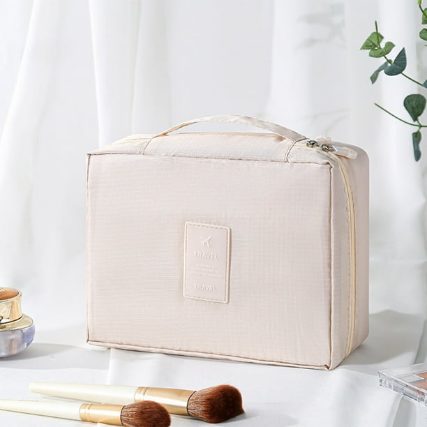 pstuiky Bolsa de maquillaje de mano de gran capacidad impermeable organizadora para cosméticos neceser portátil