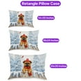 thumbnail image 3 of Playful Brussels Griffon Welcomes Winter Snowy Day with Cardinal Bird Pillowcase Double Sided Griff Dog Lover Pillow Case Covers - 2017, 3 of 3