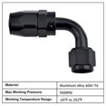 thumbnail image 4 of Conector de extremo de manguera giratorio de 90 grados 6AN para manguera trenzada CPE, 4 of 6
