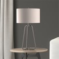 thumbnail image 2 of Henn&Hart 14" Brushed Nickel Metal/Fabric Table Lamp, 2 of 10