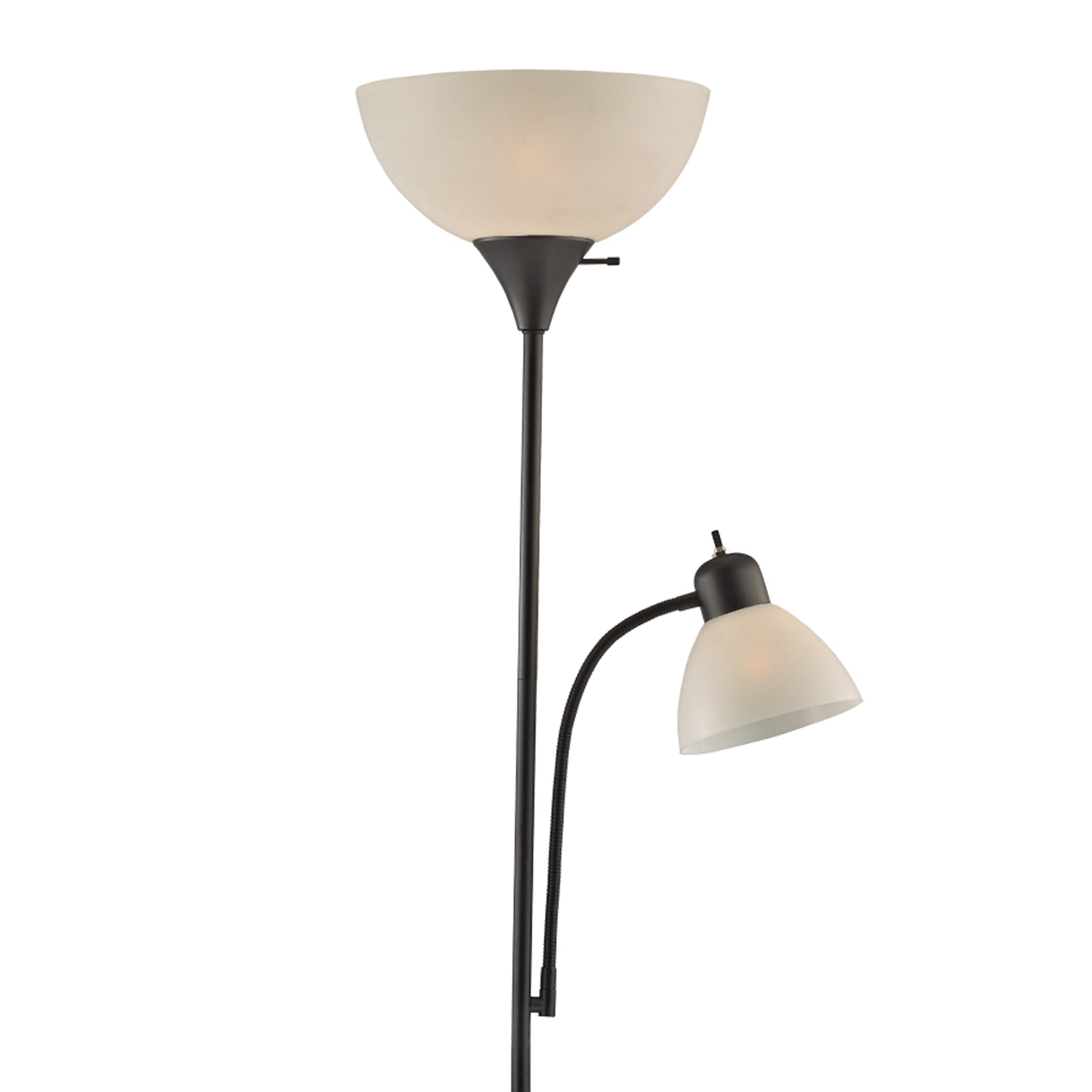 Decor Works Floor Lamp With Side Reading Light Black Com