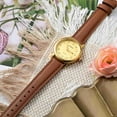 thumbnail image 2 of ANBEER 18mm Flat Thin Elegant Genuine Leather Watch Strap,Quick Release Replacement Watch Band,Brown with Black Buckle, 2 of 7
