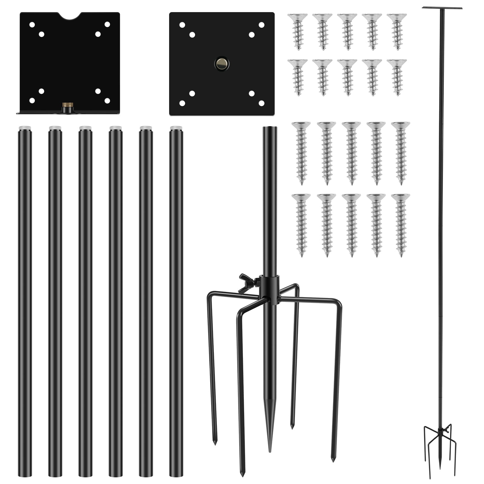 Eummy Bird Feeder Pole Kit Adjustable Bird Feeder Support Rod Universal