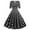Black, variant on Hvot&aat Women's 1950s Retro Rockabilly Polka Dots Dress Elegant Ruched V Neck High Waist A-line Swing Cocktail Party Dresses