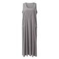 thumbnail image 4 of Cathalem Plus Size Dress formal Women's Casual Dresses Large Loose Sleeveless Dress Summer(Gray,XXXL), 4 of 5