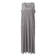 thumbnail image 4 of Vestido sin mangas de cuello redondo liso para mujer: corte holgado, tejido transpirable para primavera/verano/otoño, vestido largo con bolsillos, talla real., 4 of 7