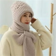 thumbnail image 4 of Integrated Ear Protection Windproof Cap Scarf, Winter Plus Lined Thick Conjoined Beanie Hat Scarf, 4 of 7