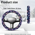 thumbnail image 7 of HUIACONG Purple Butterflies Unversial Golf Cart Steering Wheel Covers 13-14" Easy to Install and Clean Car Steering Wheel Cover Comfortable Flannel Fabric for EZGO Yamaha Club Cars, 7 of 7