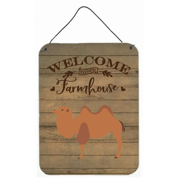 Caroline's Treasures CK6762DS1216 Bactrian Camel Welcome Wall or Door Hanging Prints, 12x16, multicolor