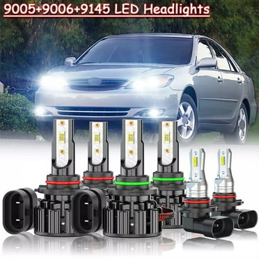 For Toyota Avalon 2000 2001 2002 2003 LED 9005 9006 Headlight   9145 Fog Light Bulbs Kit White 6Pcs